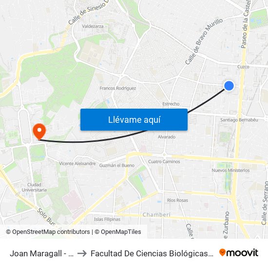 Joan Maragall - San Germán to Facultad De Ciencias Biológicas Y Ciencias Geológicas map