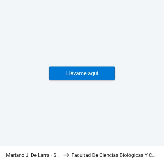 Mariano J. De Larra - Supermercado to Facultad De Ciencias Biológicas Y Ciencias Geológicas map