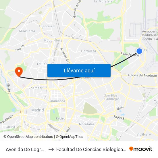 Avenida De Logroño - Algemesí to Facultad De Ciencias Biológicas Y Ciencias Geológicas map