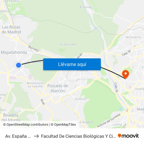Av. España - Huerto to Facultad De Ciencias Biológicas Y Ciencias Geológicas map