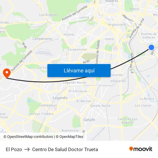 El Pozo to Centro De Salud Doctor Trueta map