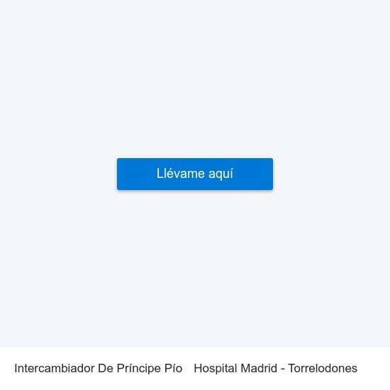 Intercambiador De Príncipe Pío to Hospital Madrid - Torrelodones map