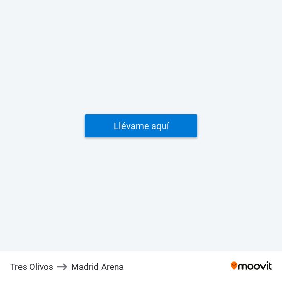 Tres Olivos to Madrid Arena map
