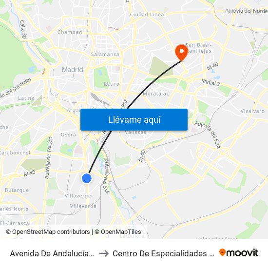 Avenida De Andalucía - Centro Comercial to Centro De Especialidades Pedro González Bueno map