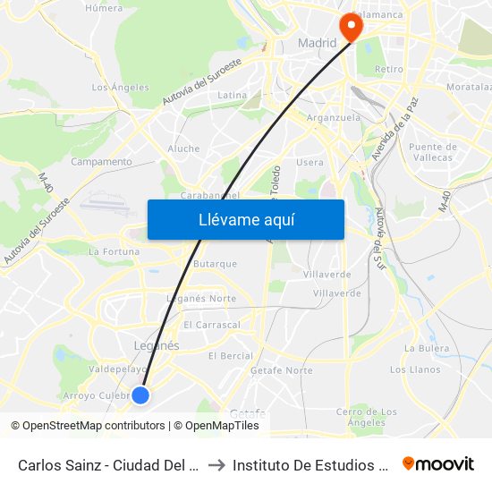Carlos Sainz - Ciudad Del Automóvil to Instituto De Estudios Bursátiles map