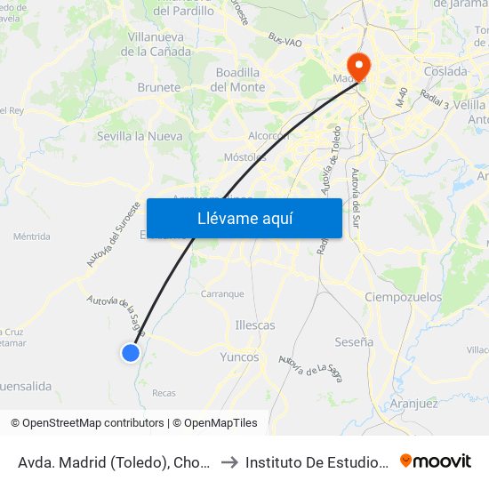 Avda. Madrid (Toledo), Chozas De Canales to Instituto De Estudios Bursátiles map