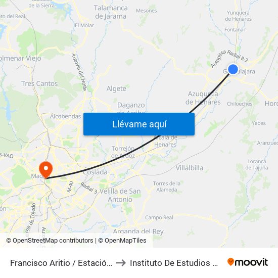 Francisco Aritio / Estación De Tren to Instituto De Estudios Bursátiles map