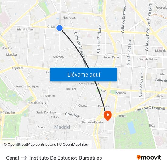 Canal to Instituto De Estudios Bursátiles map