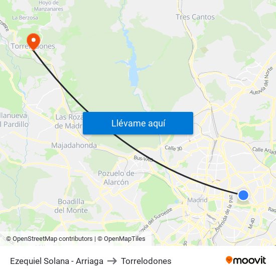 Ezequiel Solana - Arriaga to Torrelodones map