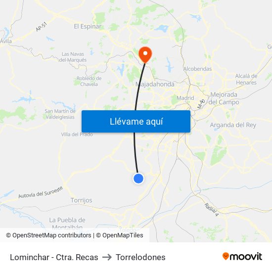 Lominchar - Ctra. Recas to Torrelodones map