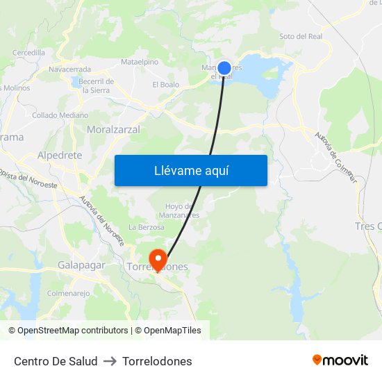 Centro De Salud to Torrelodones map