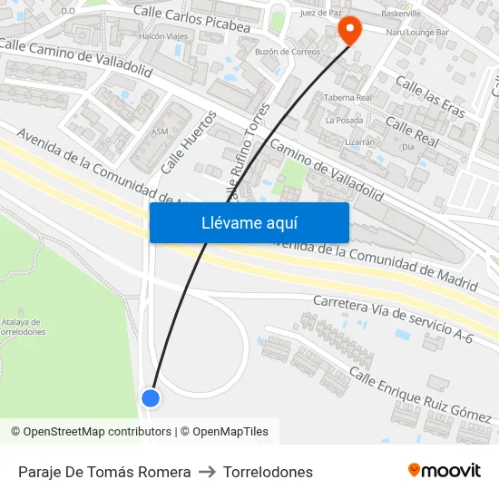 Paraje De Tomás Romera to Torrelodones map