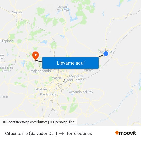 Cifuentes, 5 (Salvador Dalí) to Torrelodones map
