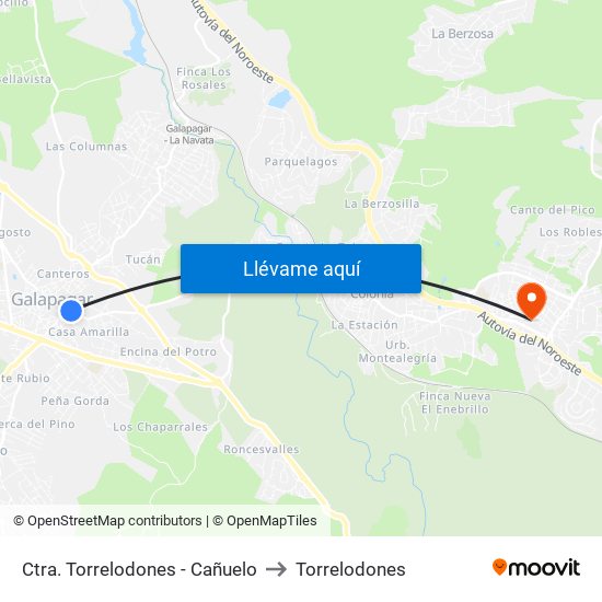 Ctra. Torrelodones - Cañuelo to Torrelodones map