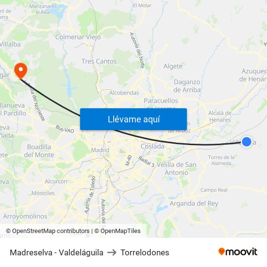 Madreselva - Valdeláguila to Torrelodones map