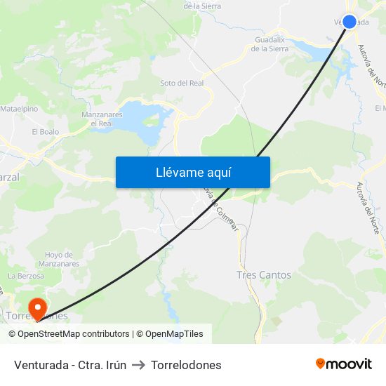 Venturada - Ctra. Irún to Torrelodones map