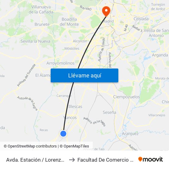 Avda. Estación / Lorenzo Carrillo, Yuncler to Facultad De Comercio Y Turismo (Ucm) map