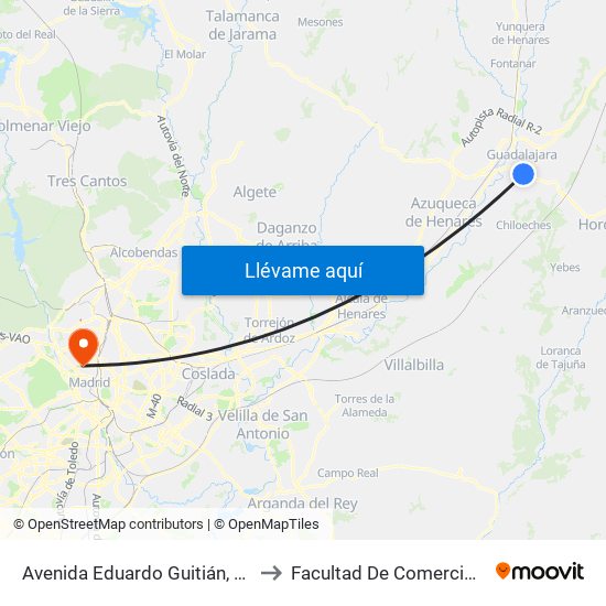 Avenida Eduardo Guitián, 5 (Centro Comercial) to Facultad De Comercio Y Turismo (Ucm) map