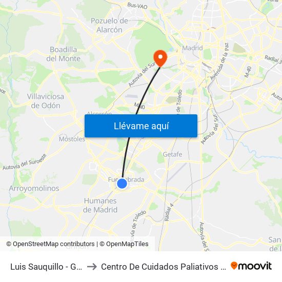 Luis Sauquillo - Grecia to Centro De Cuidados Paliativos Laguna map
