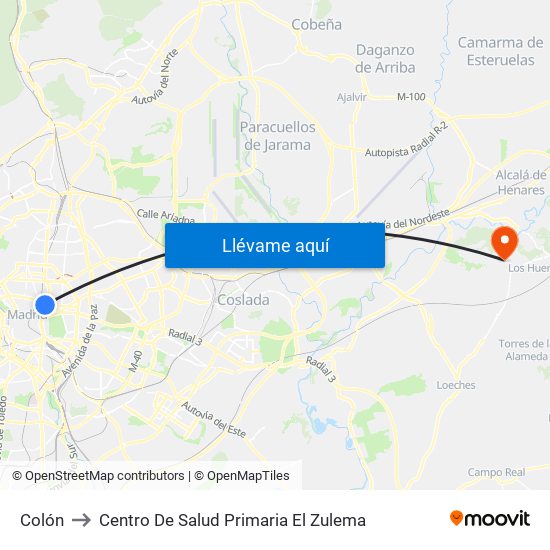 Colón to Centro De Salud Primaria El Zulema map