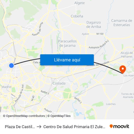 Plaza De Castilla to Centro De Salud Primaria El Zulema map