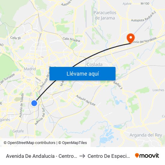 Avenida De Andalucía - Centro Comercial to Centro De Especialidades map