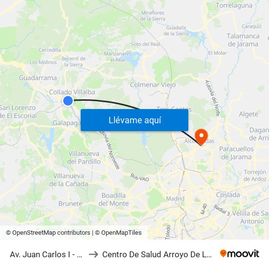 Av. Juan Carlos I - Zoco to Centro De Salud Arroyo De La Vega map
