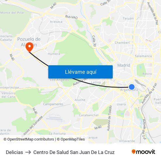 Delicias to Centro De Salud San Juan De La Cruz map