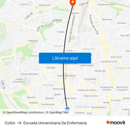 Colón to Escuela Universitaria De Enfermería map