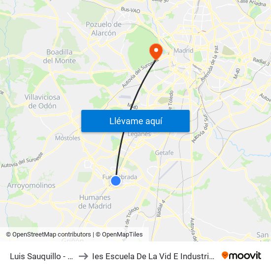 Luis Sauquillo - Grecia to Ies Escuela De La Vid E Industrias Lácteas map