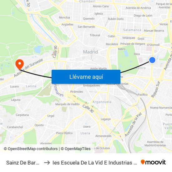 Sainz De Baranda to Ies Escuela De La Vid E Industrias Lácteas map