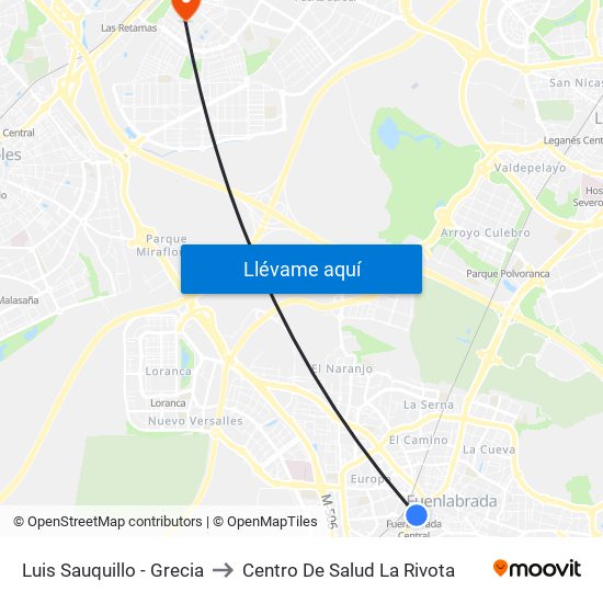 Luis Sauquillo - Grecia to Centro De Salud La Rivota map