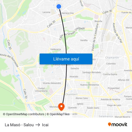 La Masó - Salou to Icai map