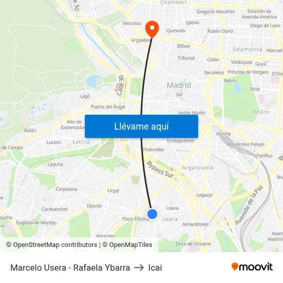 Marcelo Usera - Rafaela Ybarra to Icai map