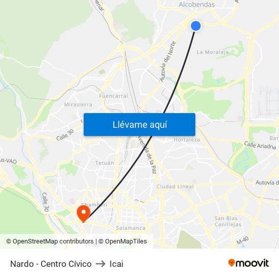 Nardo - Centro Cívico to Icai map