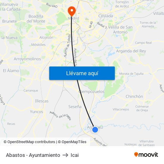 Abastos - Ayuntamiento to Icai map