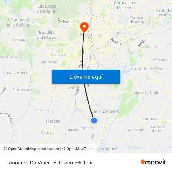 Leonardo Da Vinci - El Greco to Icai map