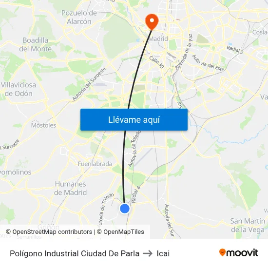 Polígono Industrial Ciudad De Parla to Icai map