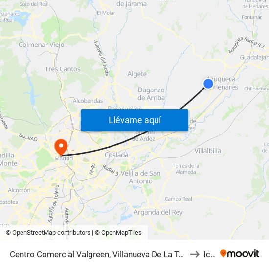Centro Comercial Valgreen, Villanueva De La Torre to Icai map