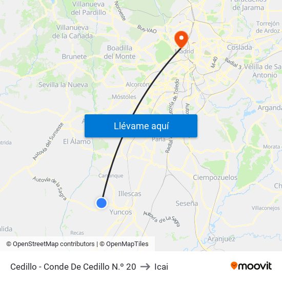 Cedillo - Conde De Cedillo Nº20 to Icai map