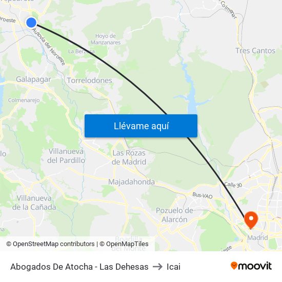 Abogados De Atocha - Las Dehesas to Icai map