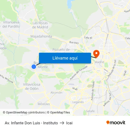 Av. Infante Don Luis - Instituto to Icai map