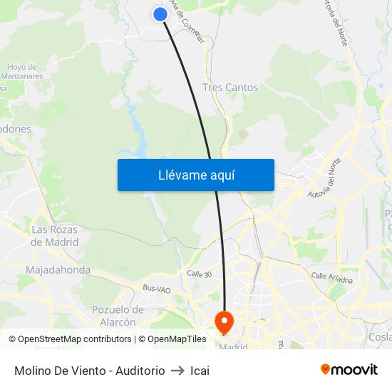 Molino De Viento - Auditorio to Icai map