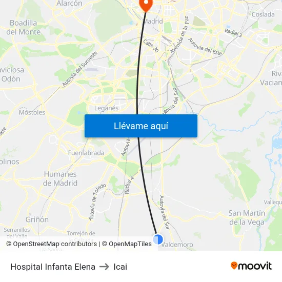 Hospital Infanta Elena to Icai map
