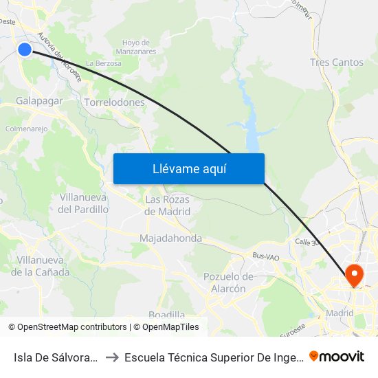 Isla De Sálvora - Instituto to Escuela Técnica Superior De Ingenieros Industriales map