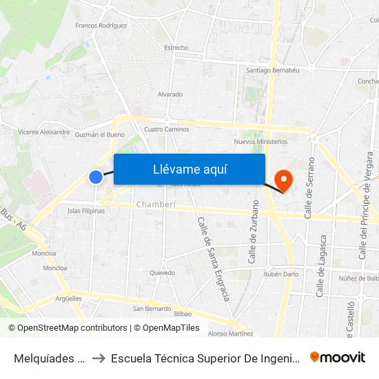 Melquíades Álvarez to Escuela Técnica Superior De Ingenieros Industriales map
