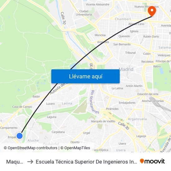 Maqueda to Escuela Técnica Superior De Ingenieros Industriales map