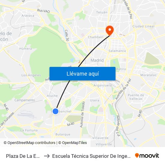 Plaza De La Emperatriz to Escuela Técnica Superior De Ingenieros Industriales map