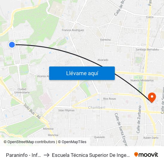 Paraninfo - Informática to Escuela Técnica Superior De Ingenieros Industriales map