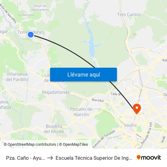 Pza. Caño - Ayuntamiento to Escuela Técnica Superior De Ingenieros Industriales map